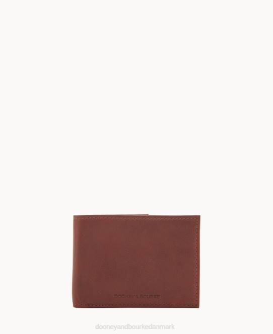 Dooney & Bourke florentinsk billfold med togpas JV0J4245 poser kastanje