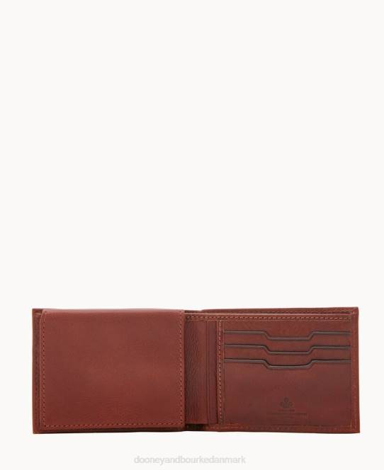 Dooney & Bourke florentinsk billfold med togpas JV0J4245 poser kastanje