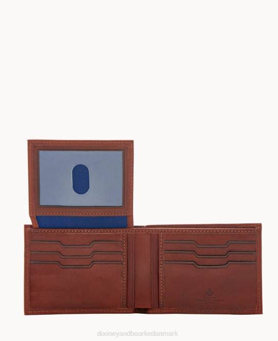 Dooney & Bourke florentinsk billfold med togpas JV0J4245 poser kastanje