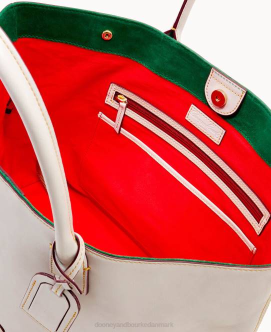 Dooney & Bourke florentinsk medium russel taske JV0J1198 poser ecru