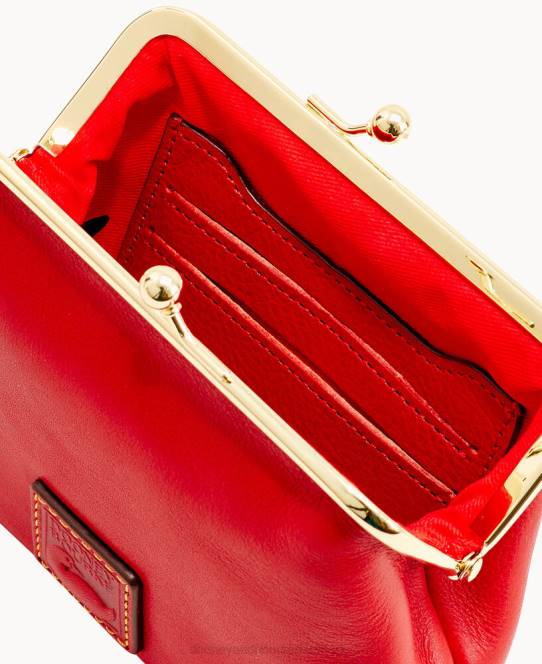 Dooney & Bourke florentinsk stor indrammet pung JV0J4449 poser rød