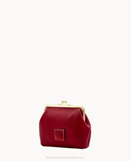 Dooney & Bourke florentinsk stor indrammet pung JV0J4450 poser bordeaux