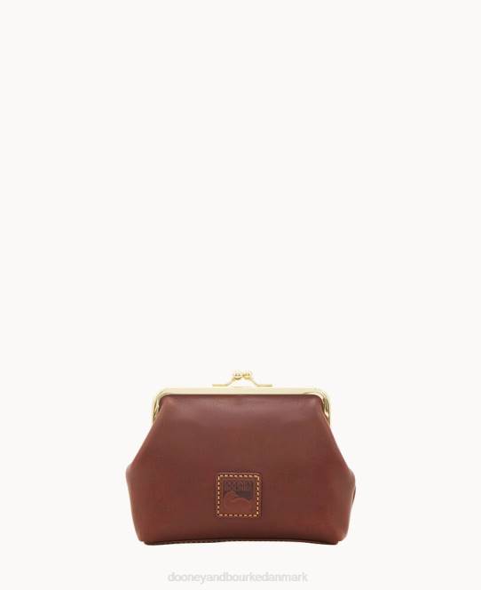 Dooney & Bourke florentinsk stor indrammet pung JV0J4451 poser kastanje