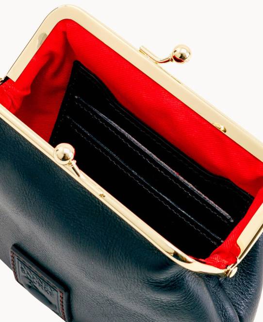 Dooney & Bourke florentinsk stor indrammet pung JV0J4452 poser sort