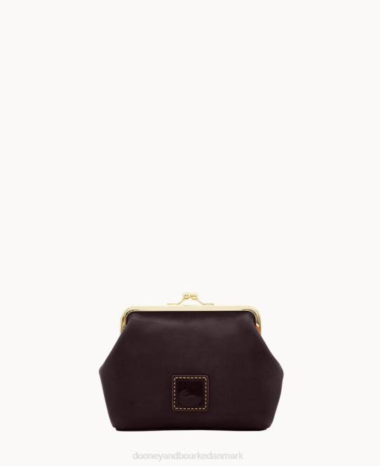 Dooney & Bourke florentinsk stor indrammet pung JV0J4454 poser brun tmoro