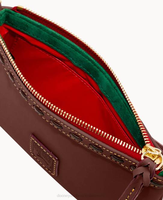 Dooney & Bourke florentinsk stort slankt armbånd JV0J4682 poser kastanje