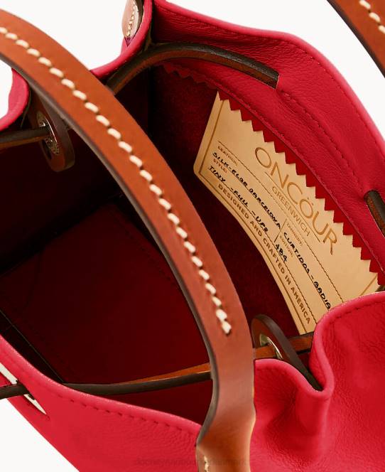 Dooney & Bourke oncour roux polo lille fuld op JV0J3475 poser rød
