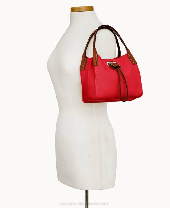 Dooney & Bourke oncour roux polo lille fuld op JV0J3475 poser rød