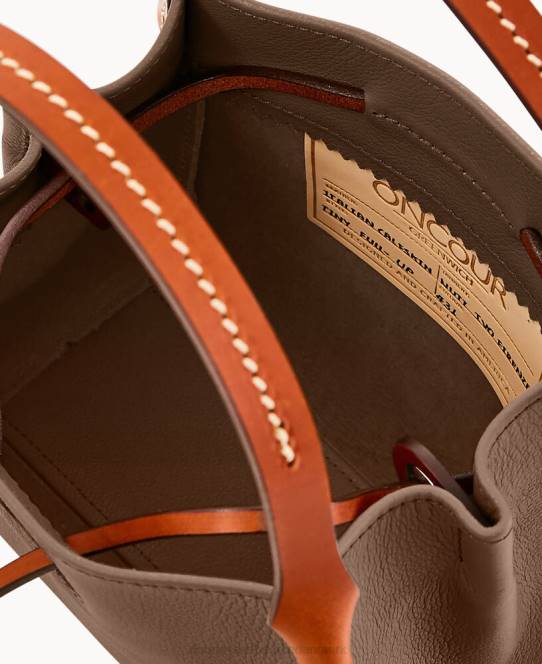 Dooney & Bourke oncour twist lille fuld op JV0J3271 poser mørk taupe