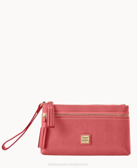 Dooney & Bourke saffiano armbånd med dobbelt lynlås JV0J4204 poser tyggegummi