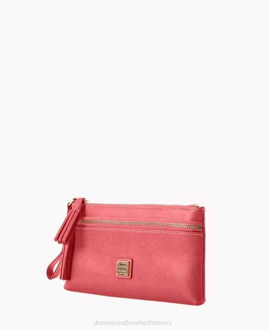Dooney & Bourke saffiano armbånd med dobbelt lynlås JV0J4204 poser tyggegummi