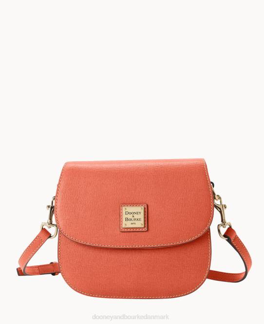 Dooney & Bourke saffiano sadeltaske JV0J1633 poser koral