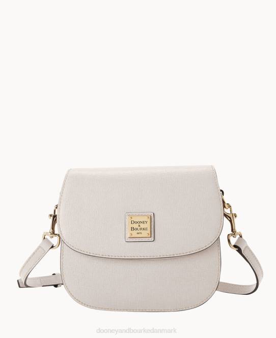 Dooney & Bourke saffiano sadeltaske JV0J1634 poser ecru