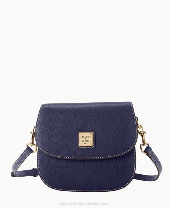 Dooney & Bourke saffiano sadeltaske JV0J1635 poser marine