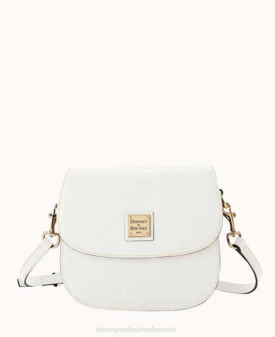 Dooney & Bourke saffiano sadeltaske JV0J1637 poser off white