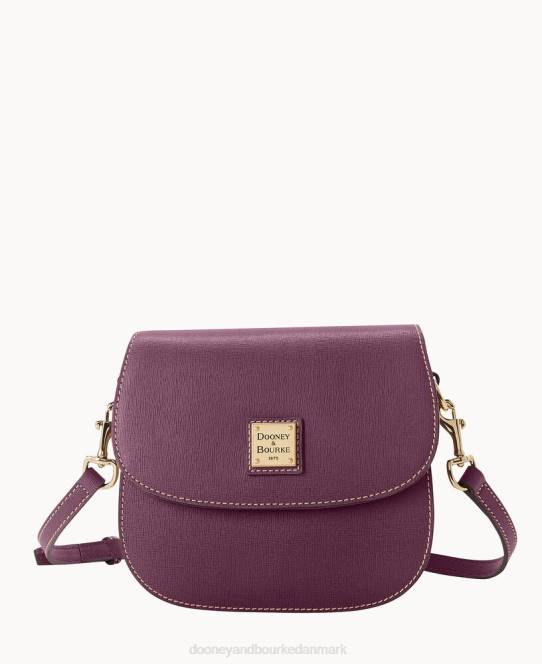 Dooney & Bourke saffiano sadeltaske JV0J1641 poser blomme vin
