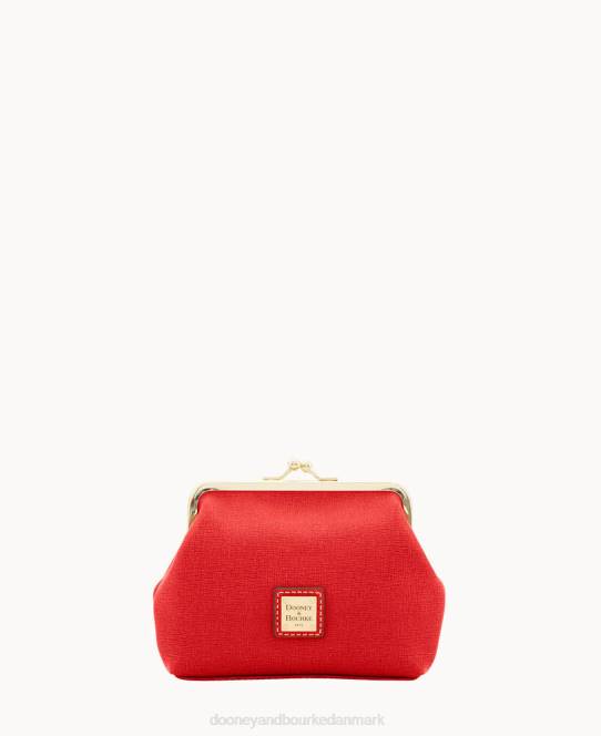 Dooney & Bourke saffiano stor indrammet pung JV0J4506 poser tomat