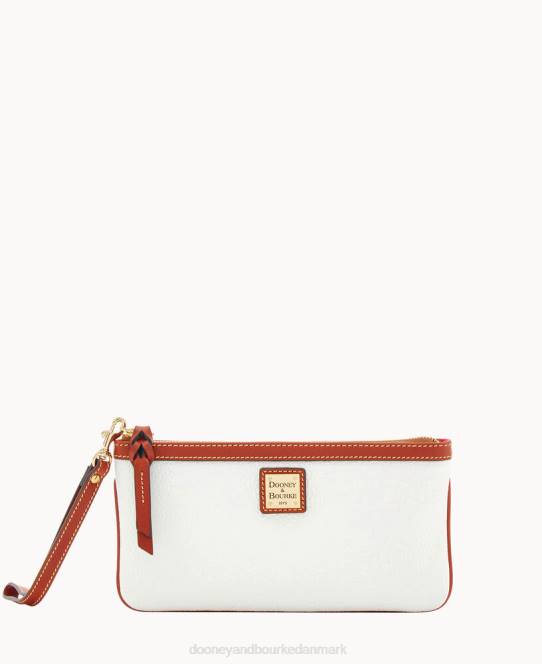 Dooney & Bourke pebble grain clutch armbånd JV0J4732 poser hvid