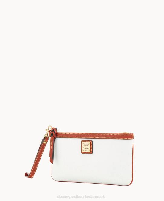 Dooney & Bourke pebble grain clutch armbånd JV0J4732 poser hvid