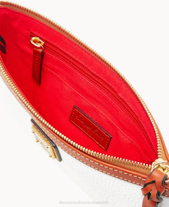 Dooney & Bourke pebble grain clutch armbånd JV0J4732 poser hvid
