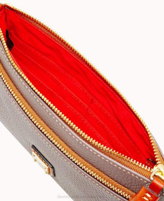 Dooney & Bourke pebble grain dobbelt lynlås armbånd JV0J4194 poser elefant