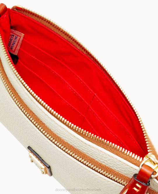Dooney & Bourke pebble grain dobbelt lynlås armbånd JV0J4197 poser knogle