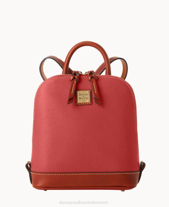 Dooney & Bourke pebble grain lille zip pod rygsæk JV0J3961 poser rød