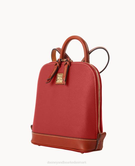 Dooney & Bourke pebble grain lille zip pod rygsæk JV0J3961 poser rød