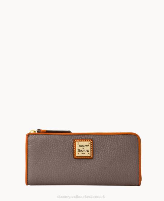 Dooney & Bourke pebble grain lynlås clutch JV0J4734 poser taupe