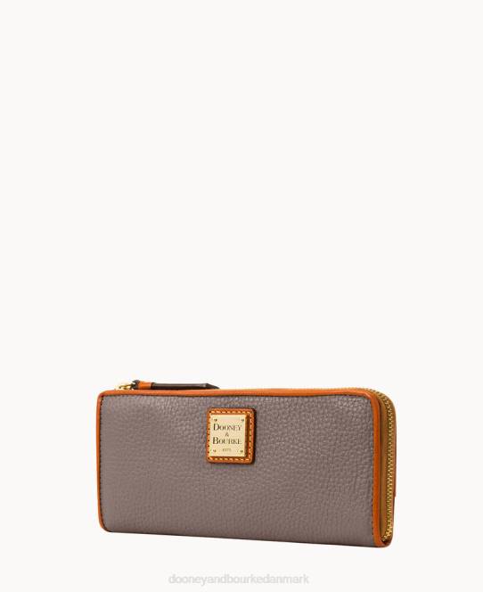 Dooney & Bourke pebble grain lynlås clutch JV0J4734 poser taupe