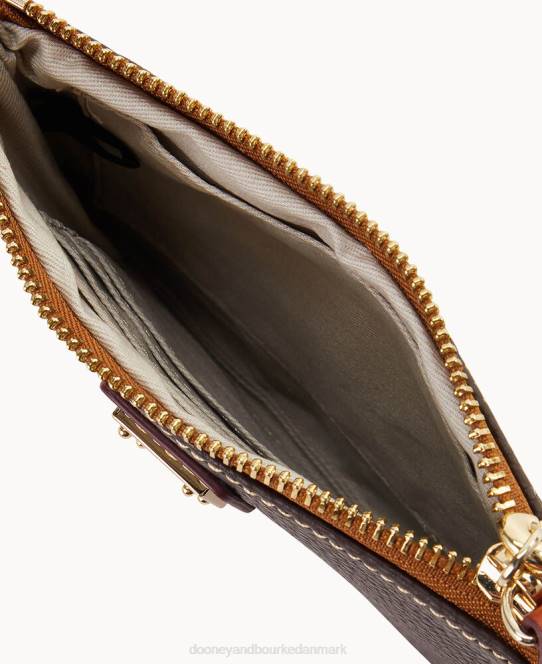Dooney & Bourke pebble grain stadion armbånd JV0J4819 poser brun tmoro