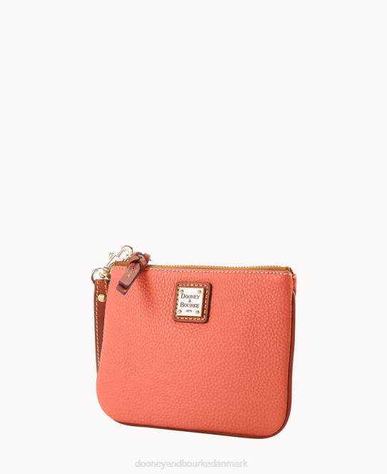Dooney & Bourke pebble grain stadion armbånd JV0J4822 poser koral