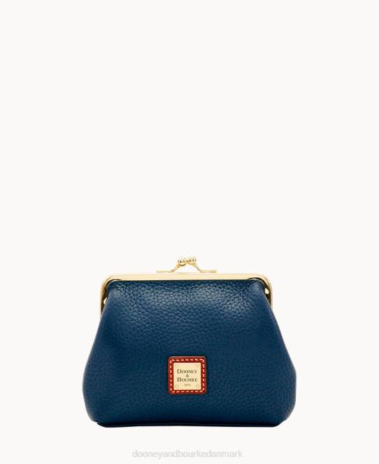 Dooney & Bourke rullestenskorn stor indrammet pung JV0J4217 poser midnatsblå