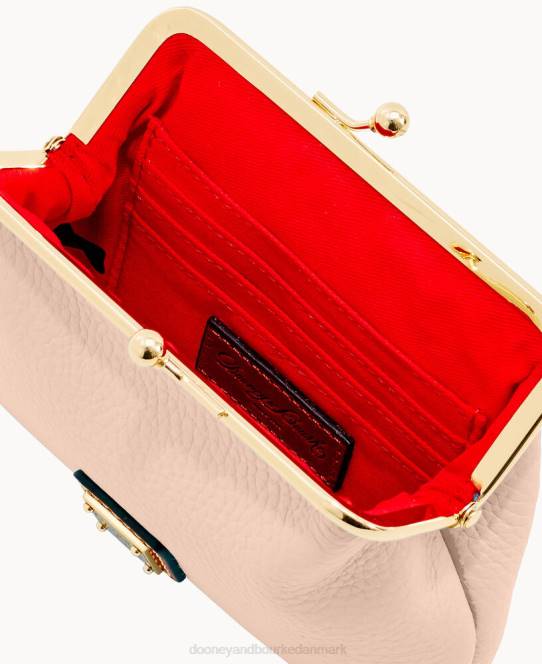 Dooney & Bourke rullestenskorn stor indrammet pung JV0J4223 poser rødme