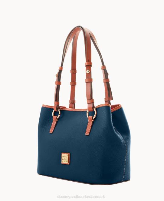Dooney & Bourke småsten korn lille briana med pose JV0J578 poser midnatsblå