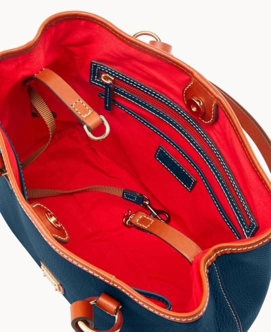 Dooney & Bourke småsten korn lille briana med pose JV0J578 poser midnatsblå