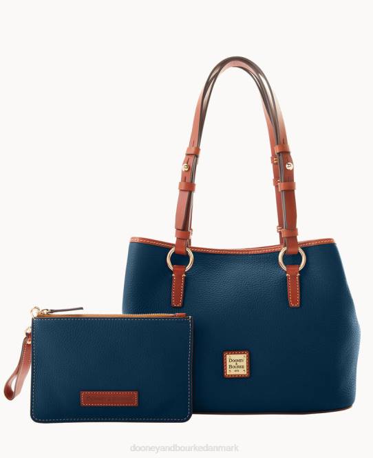 Dooney & Bourke småsten korn lille briana med pose JV0J578 poser midnatsblå