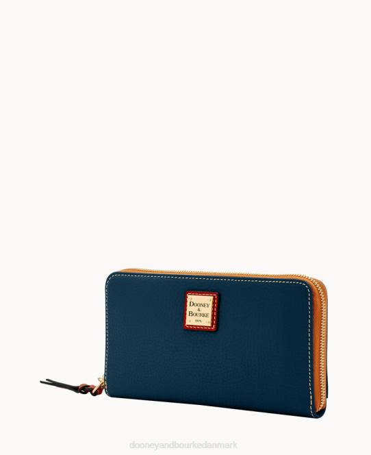 Dooney & Bourke småsten med stor lynlås rundt om armbånd JV0J4538 poser midnatsblå
