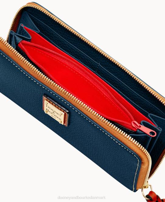 Dooney & Bourke småsten med stor lynlås rundt om armbånd JV0J4538 poser midnatsblå