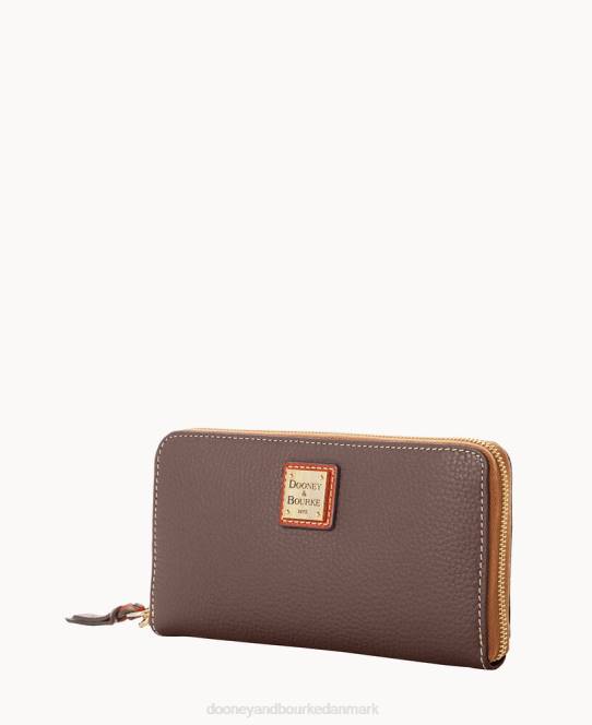 Dooney & Bourke småsten med stor lynlås rundt om armbånd JV0J4545 poser taupe