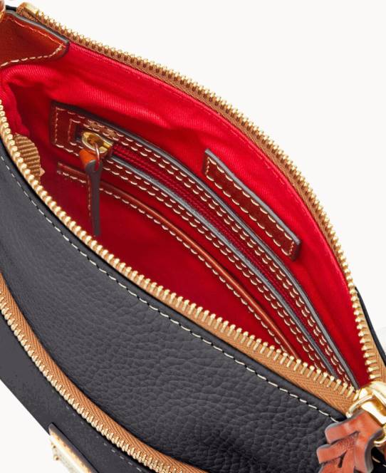 Dooney & Bourke småstens korn brevbærer JV0J2390 poser sort