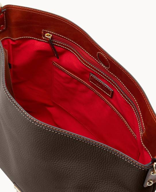 Dooney & Bourke småstenskorn ekstra stor courtneysæk JV0J3536 poser brun tmoro