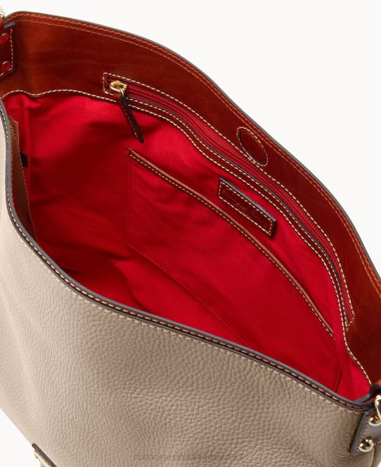 Dooney & Bourke småstenskorn ekstra stor courtneysæk JV0J3538 poser taupe