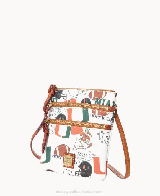 Dooney & Bourke Collegiate miami n s triple zip crossbody JV0J1690 poser dig fra miami