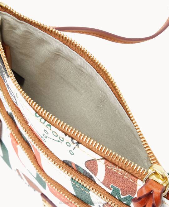 Dooney & Bourke Collegiate miami n s triple zip crossbody JV0J1690 poser dig fra miami