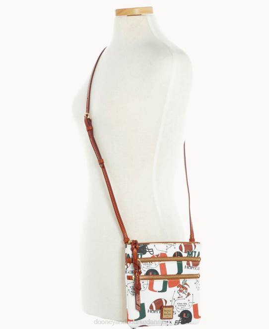 Dooney & Bourke Collegiate miami n s triple zip crossbody JV0J1690 poser dig fra miami
