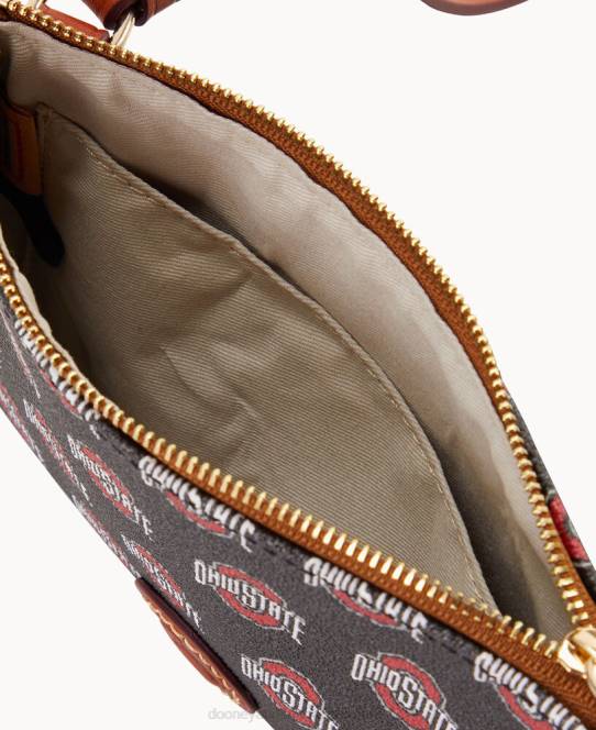 Dooney & Bourke Collegiate top lynlås crossbody JV0J2738 poser ohio stat