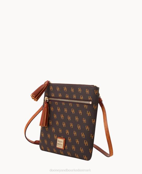 Dooney & Bourke Gretta dobbelt lynlås kvast crossbody JV0J2501 poser brun tmoro