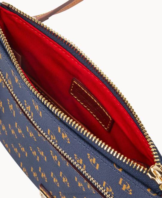 Dooney & Bourke Gretta dobbelt lynlås kvast crossbody JV0J2502 poser flåde