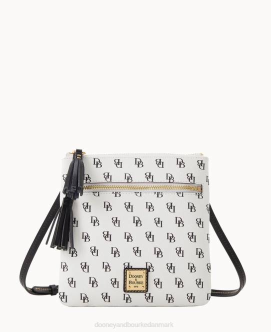 Dooney & Bourke Gretta dobbelt lynlås kvast crossbody JV0J2503 poser hvid